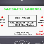 calibration parameter screen