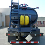 pump truck rear view